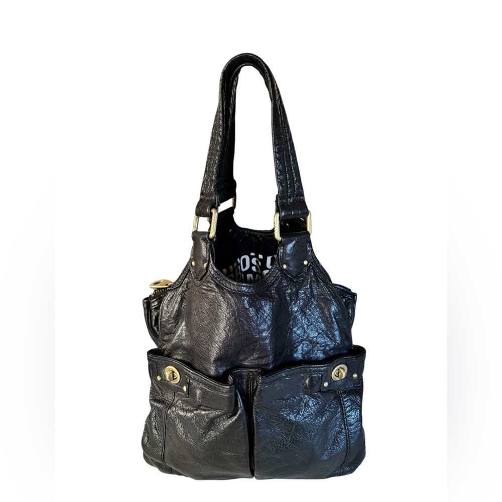 Elegant Black Leather Tote Bag - Picture 6 of 15